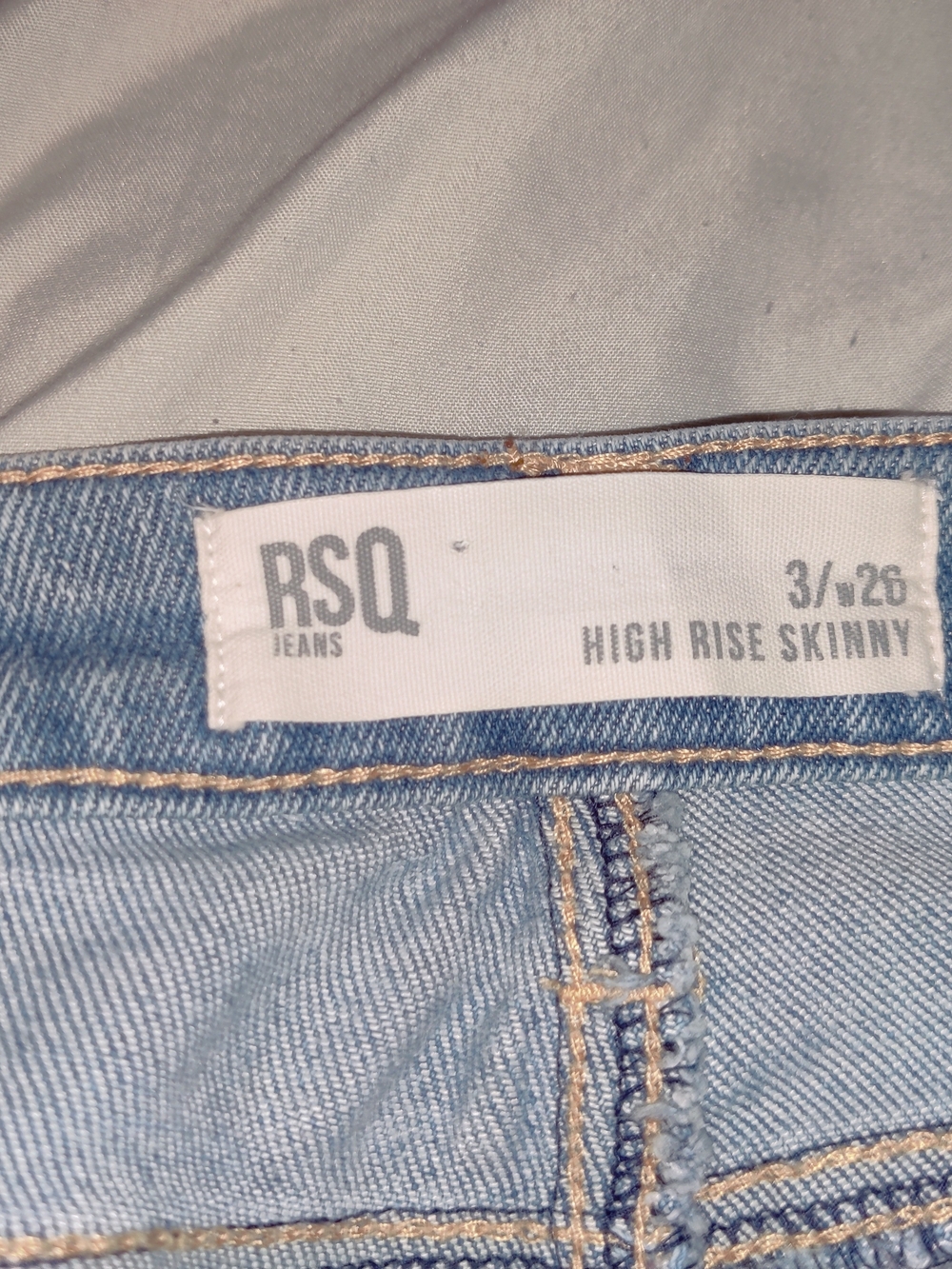 RSQ Distressed High Rise Skinny Jeans Light Wash Size 3/w26 - Picture 9 of 9